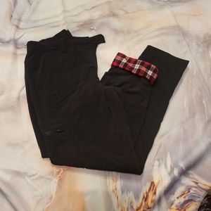 Talbott Black Flannel lined Cargo Pants, Size 8